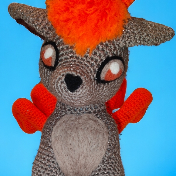 Handmade Crochet Amigurumi Pokemon Kanto Vulpix Stuffed Animal Toy - Picture 9 of 14